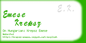 emese krepsz business card